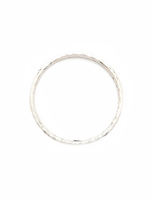 Aro Petick de plata p 925 Brazalete Aro Tubo Martillado con acabado martillado