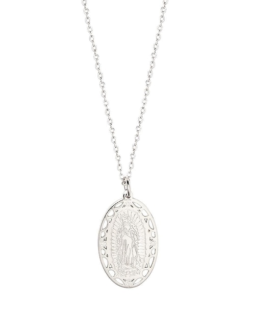 Collar con dije de virgen Nube de plata P 925 Collar con dije de virgen Nube de plata P 925