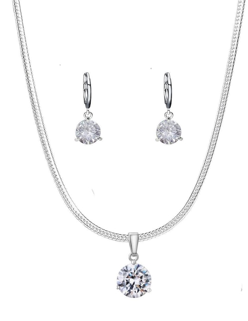 Aretes y collar Xtellar zirconia