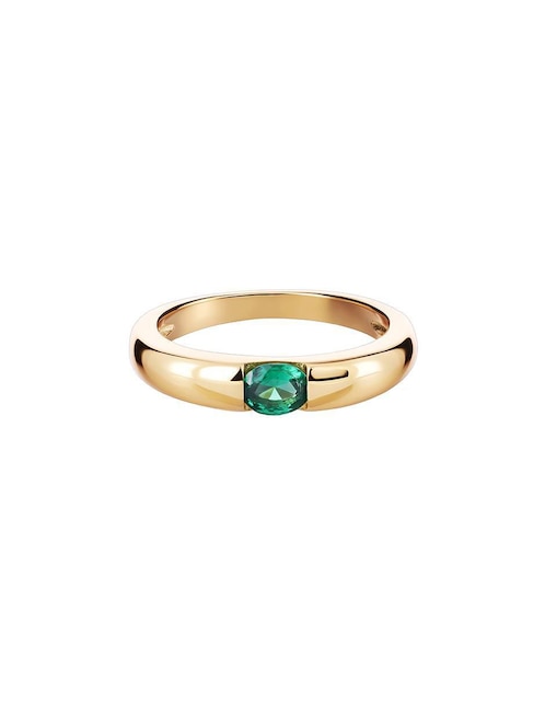 Anillo Gladkova Joyería P 925 de plata esmeralda chapa de oro