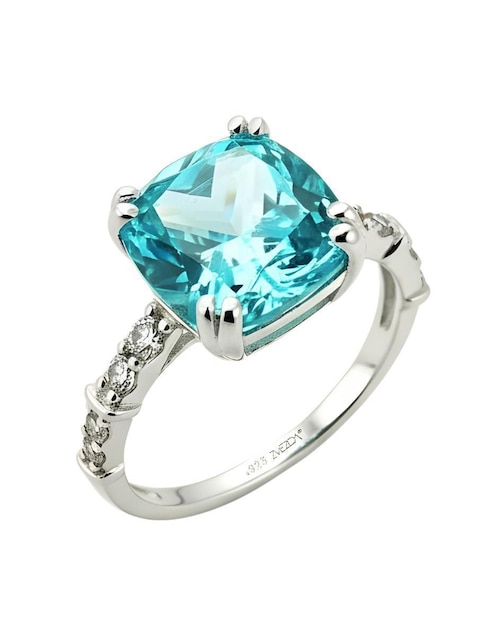 Anillo de cushion Élan P 925 de plata circonita brillante Anillo de cushion Élan P 925 de plata circonita brillante