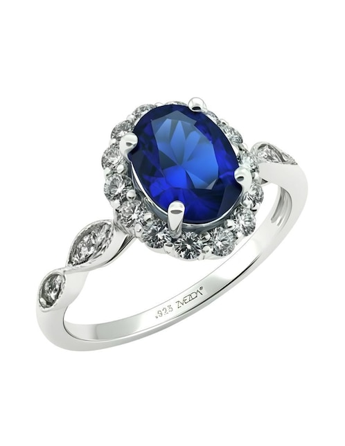 Anillo oval Élan P 925 de plata circonita brillante Anillo oval Élan P 925 de plata circonita brillante