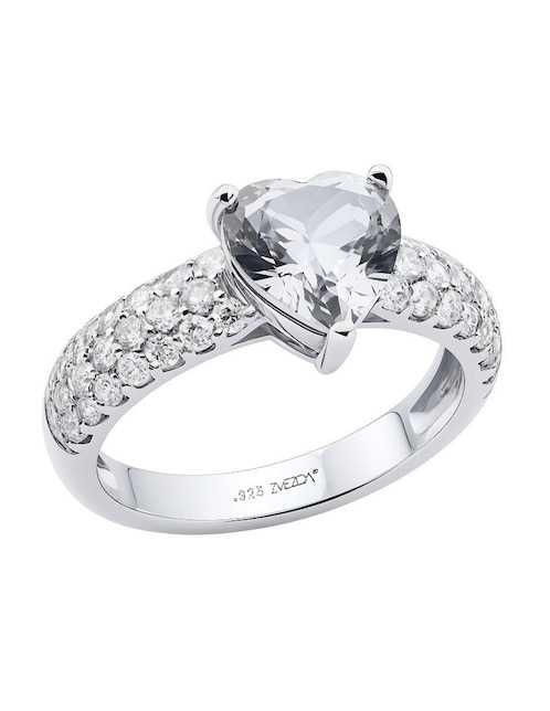 Anillo de corazón Zvezda Élan P 925 de plata circonita brillante