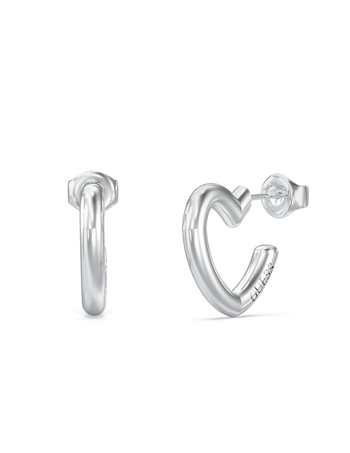 Aretes cortos de corazón Iconique con acabado brillante 1