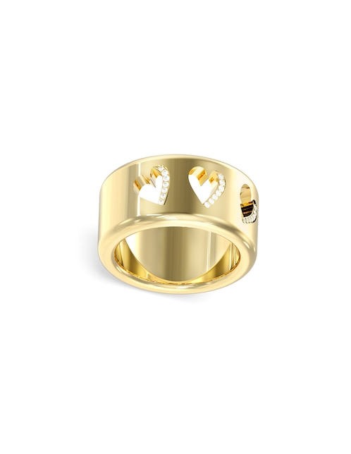Anillo de corazón Guess By Your Side circonita pavé