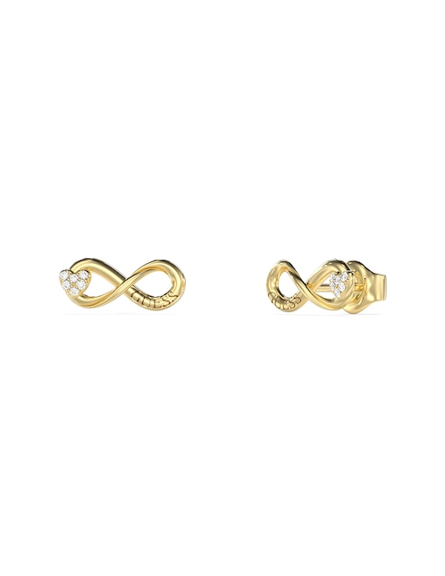 Aretes cortos de infinito Love bites con acabado pavé circonita 1