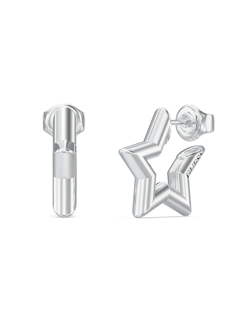 Aretes cortos de estrella Iconique con acabado brillante 1