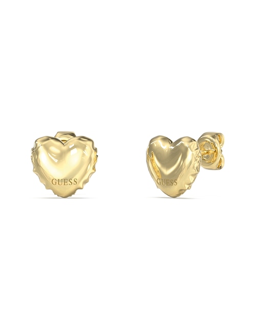 Aretes cortos de corazón Iconique con acabado brillante 1