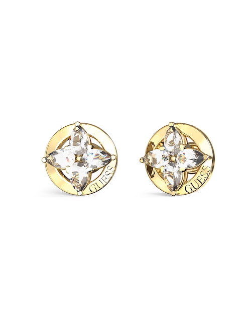 Aretes cortos de estrella Secret garden con acabado pavé circonita 1