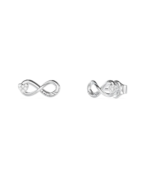 Aretes cortos de infinito Love bites con acabado pavé circonita 1
