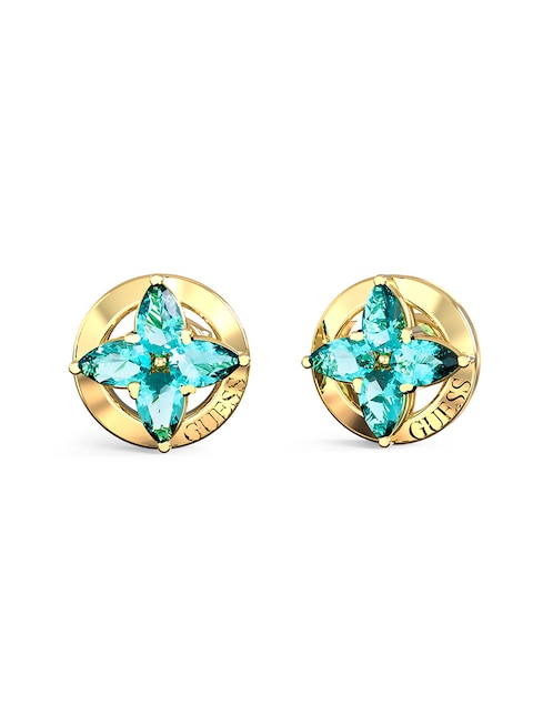 Aretes cortos de estrella Secret garden con acabado pavé circonita 1
