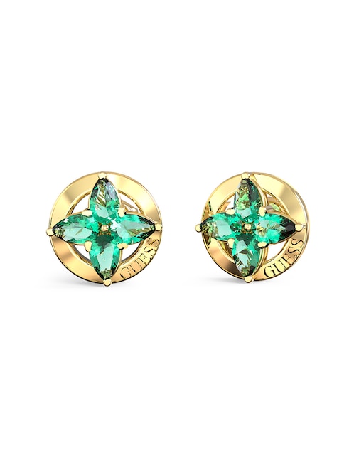 Aretes cortos de estrella Secret garden con acabado pavé circonita 1
