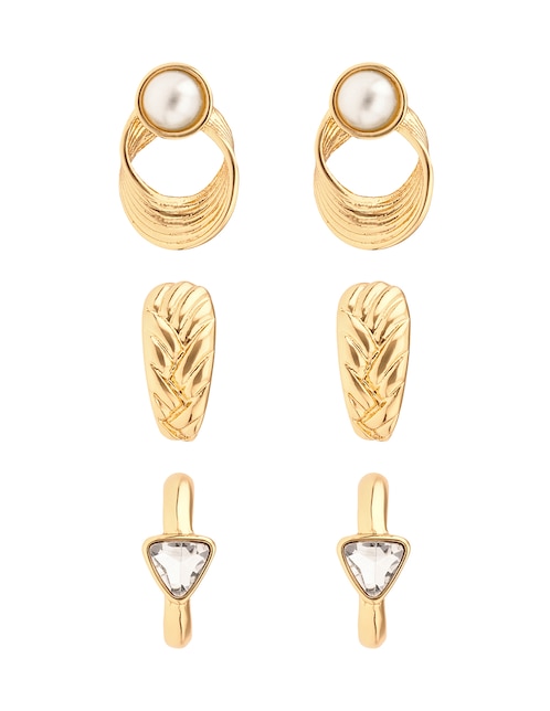 Set de aretes cortos con acabado pavé 1