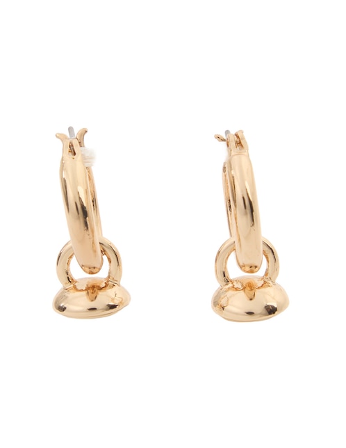 Aretes cortos con acabado pulido perla 1