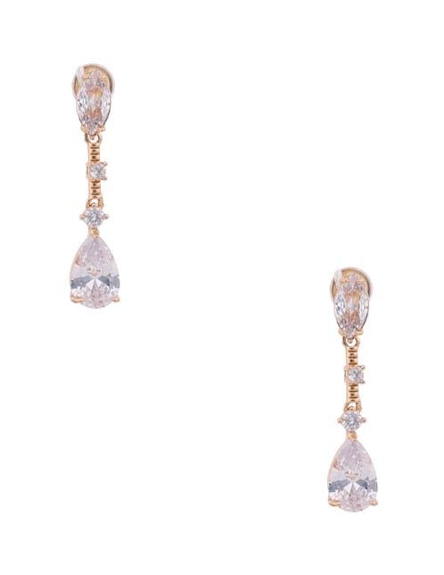 Aretes cortos con acabado pavé zirconia cúbica 1