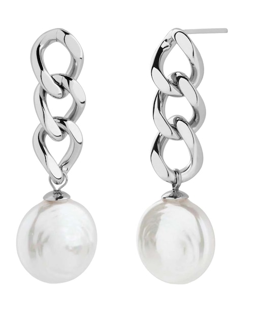 Aretes largos Puffy con acabado liso 1