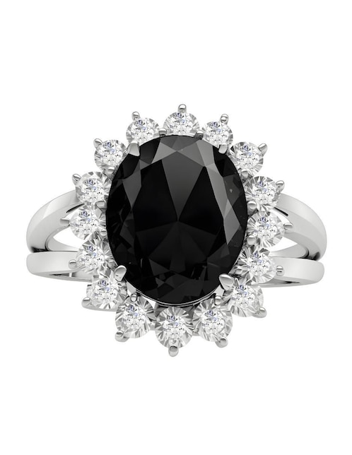 Anillo oval Zvezda Élan P 925 de plata circonita brillante