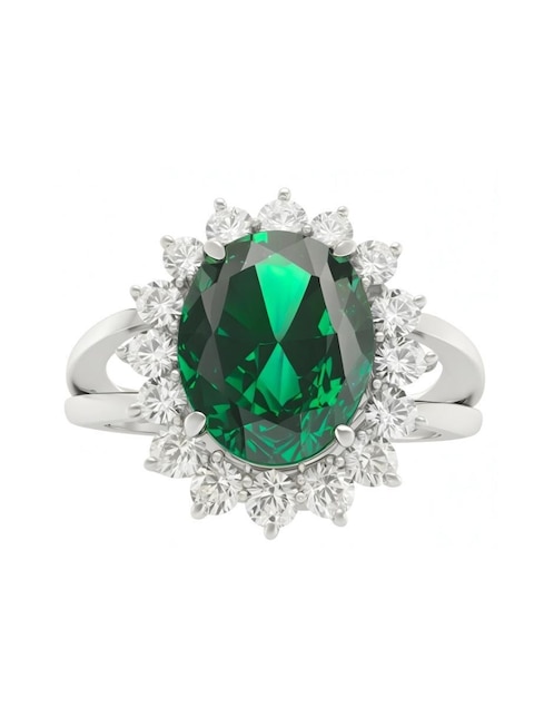 Anillo oval Zvezda Élan P 925 de plata circonita brillante