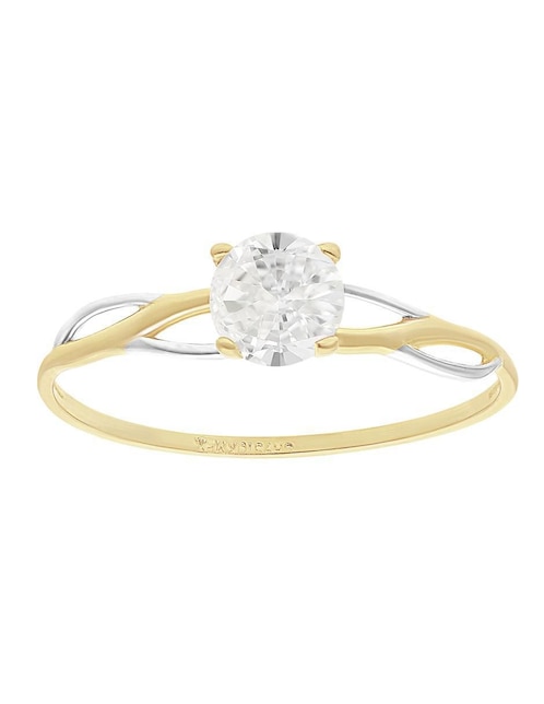 Anillo Horoz 10 k de oro zirconia pulido