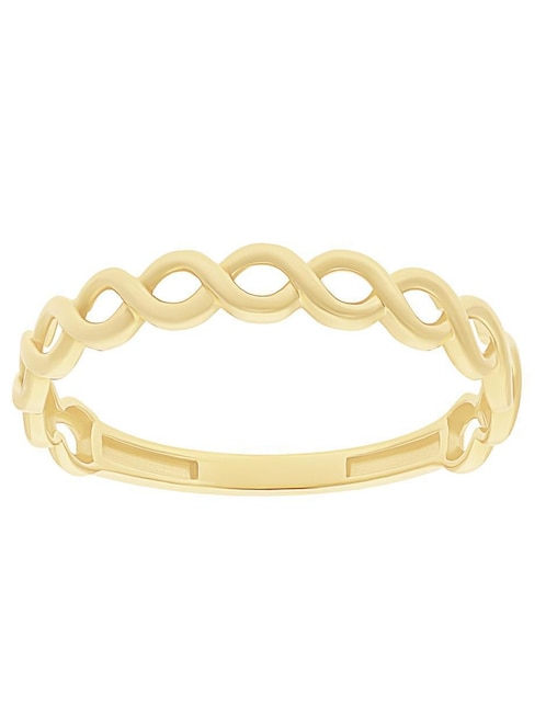 Anillo de infinito Horoz 10 k de oro zirconia pulido