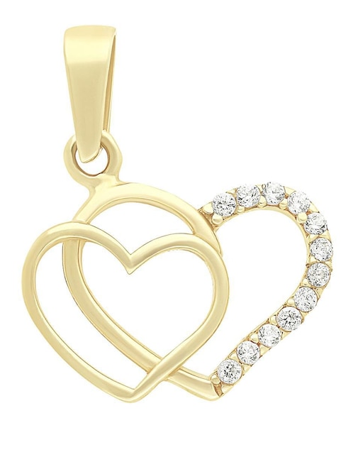Dije de corazón Horoz de oro 10 K zirconia