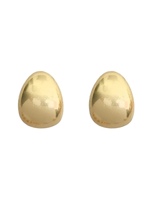 Aretes cortos de gota Sofia Blum de plata P 925 con acabado chapa de oro