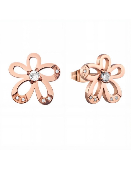Broqueles de flor Enso con acabado pulido zirconia