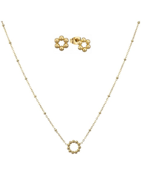 Set de collar y aretes Golden bloom II 1
