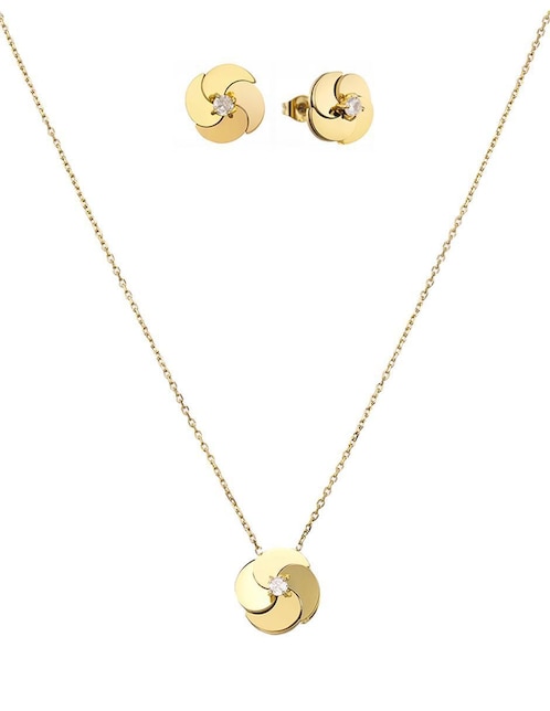 Set de collar y aretes Circle of harmony zirconia 1