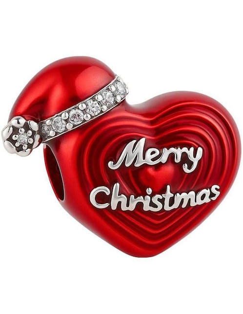 Charm de corazón Glamcharm navidad de plata P 925