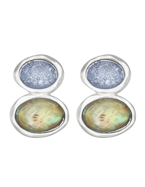 Broqueles ovalados Napier Ocean Abalone con acabado pulido