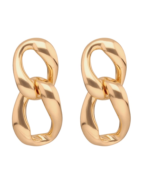 Aretes cortos de eslabones Forever Linked con acabado brillante 1
