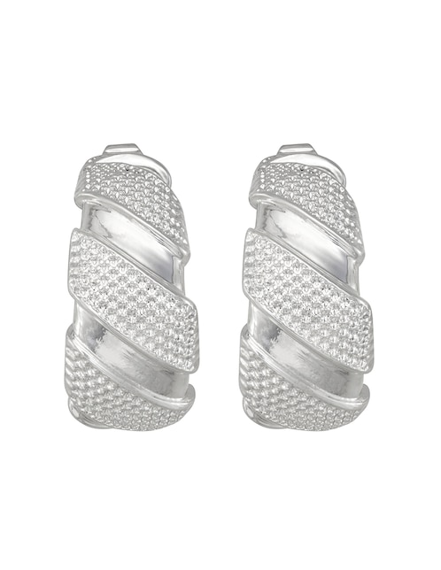 Aretes cortos circulares Clip Capsule con acabado pulido 1