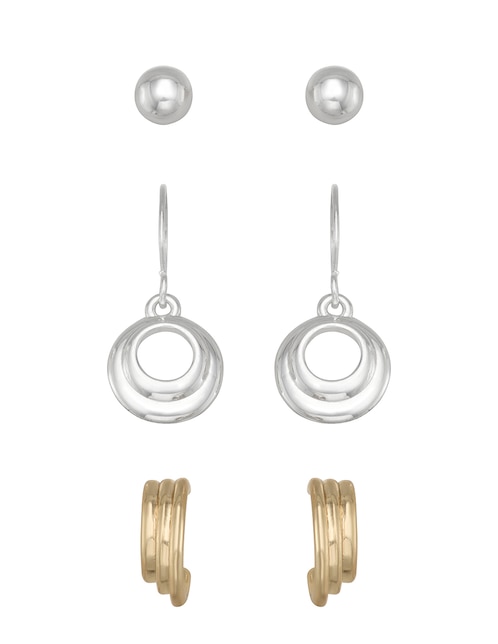 Set de aretes con acabado pulido 1