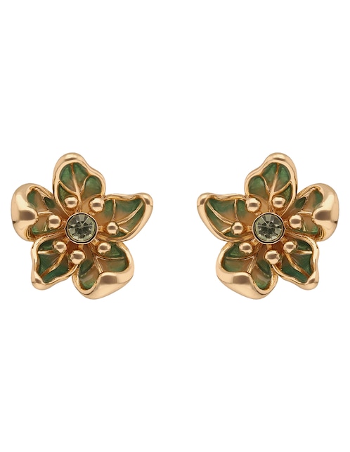 Aretes cortos de flor Flower Key Item Ears con acabado brillante 1