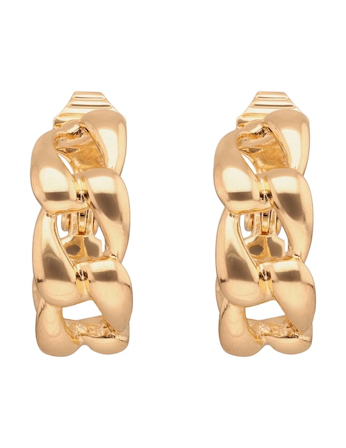 Aretes cortos de eslabones Forever Linked con acabado brillante 1