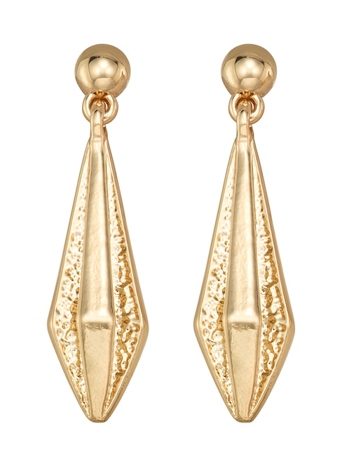Arete cortos de rombo Basic Metal Ears con acabado brillante 1