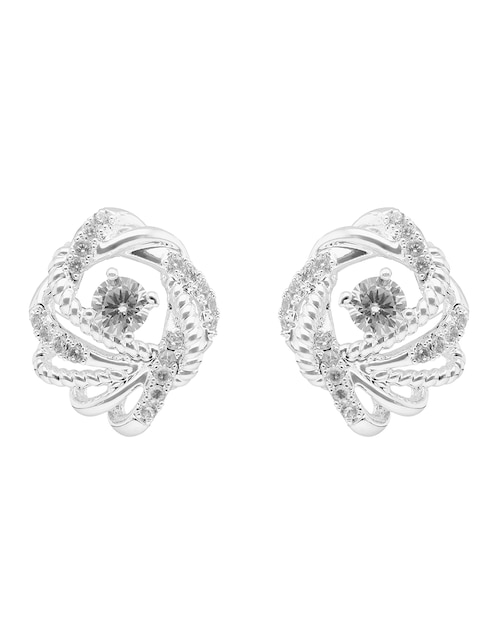 Aretes cortos Cz Ears con acabado pulido 1