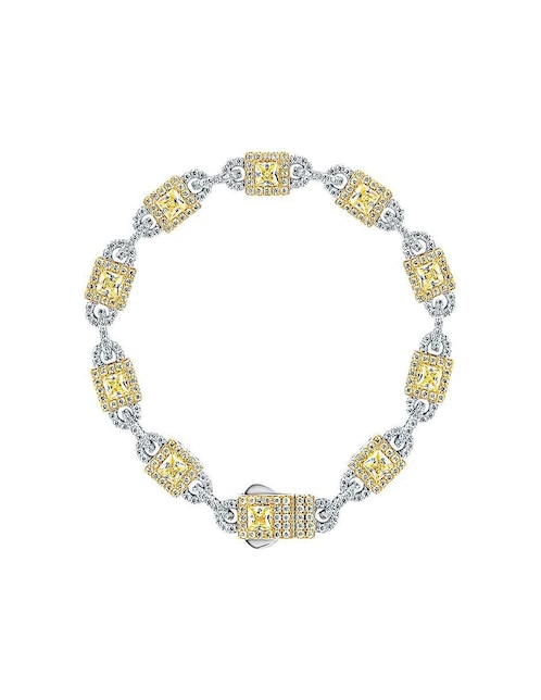 Pulsera Gladkova Joyería de plata con zirconia p 925 con acabado brillante