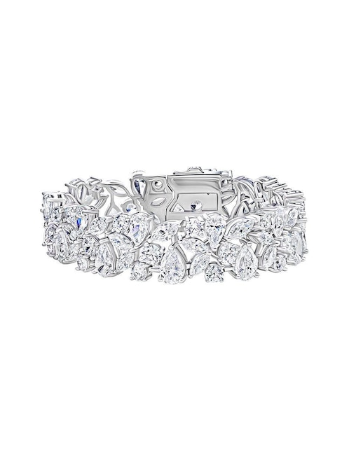Brazalete Gladkova Joyería de plata con zirconia P 925 con acabado brillante