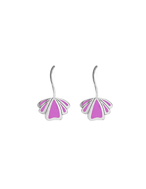 Aretes de flor Enrique Garcia de plata p 925 con acabado brillante