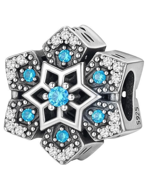 Charm de copo de nieve Glamcharm de plata P 925
