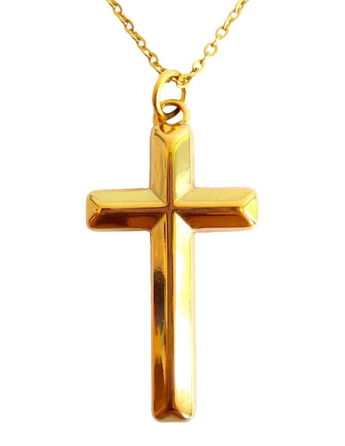 Collar con dije de cruz 14 K 1