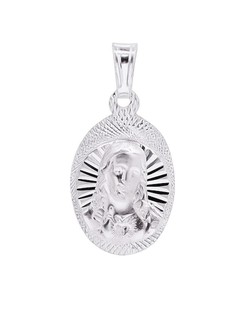 Dije ovalada sagrado corazón de plata P 925