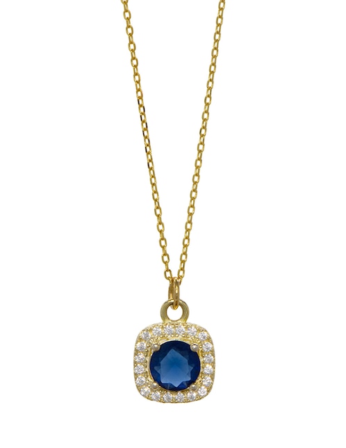 Collar con dije cuadrado de plata P 925 1