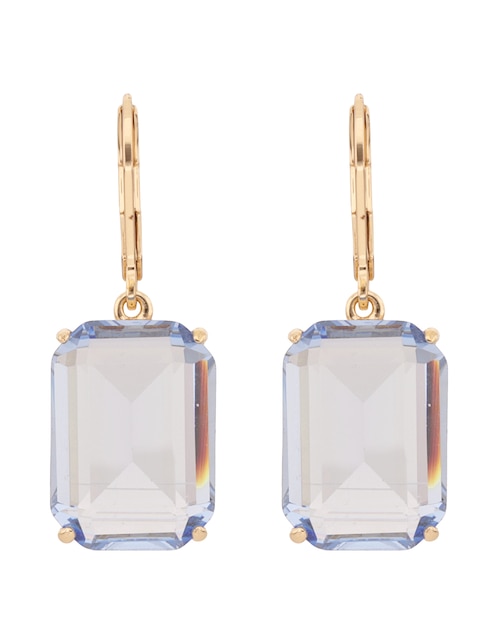 Aretes cortos rectangulares Marjorie con acabado brillante 1