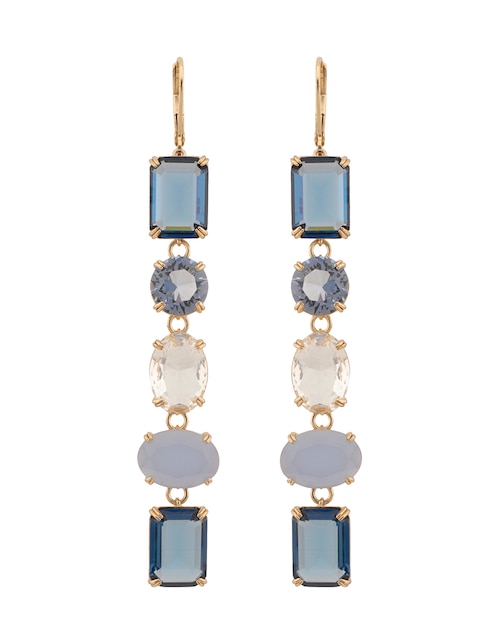 Aretes largos Marjorie con acabado brillante 1