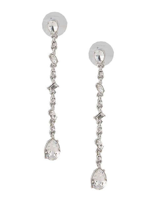 Aretes largos Rhinestone Rainbow con acabado brillante cristal 1