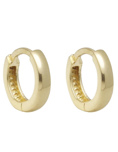 Aretes huggies de oro 10 K con acabado pulido Aretes huggies de oro 10 K con acabado pulido