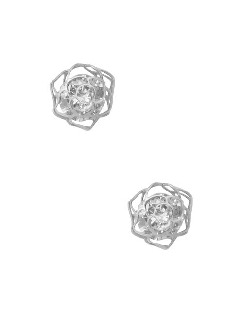 Broqueles de flor zirconia 1